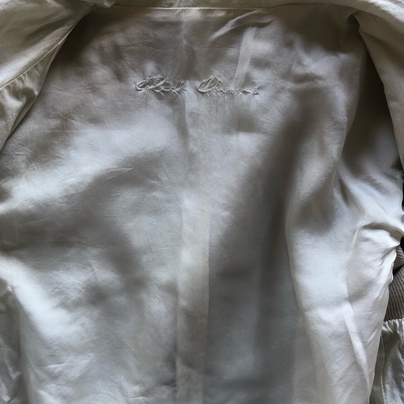Rick Owens White Blister Leather Biker Jacket NWOT - Picture 7 of 8